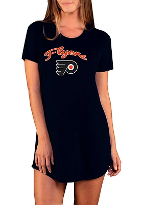 Concepts Sport Philadelphia Flyers Womens Black Marathon Loungewear Sleep Shirt