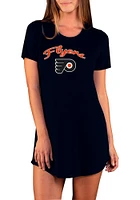 Concepts Sport Philadelphia Flyers Womens Black Marathon Loungewear Sleep Shirt