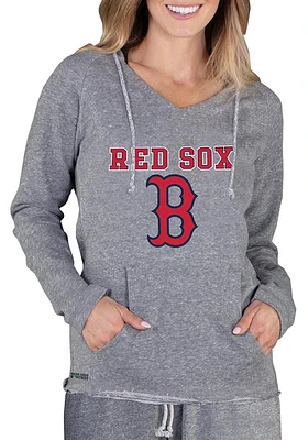 Concepts Sport Boston Red Sox Womens Grey Mainstream Terry Hooded Sweatshirt
