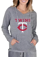 Concepts Sport Minnesota Twins Womens Grey Mainstream Terry Hooded Sweatshirt