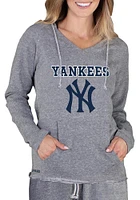 Concepts Sport New York Yankees Womens Grey Mainstream Terry Hooded Sweatshirt