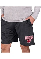 Mens Wisconsin Badgers Charcoal Concepts Sport Bullseye Shorts