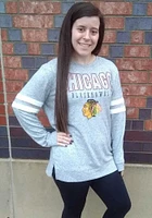 Chicago Blackhawks Womens Grey Cozy Crew Sweatshirt