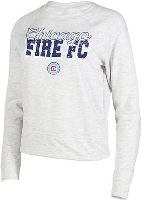 Chicago Fire Womens Oatmeal Mainstream Crew Sweatshirt