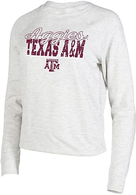 Texas A&M Aggies Womens Oatmeal Mainstream Crew Sweatshirt