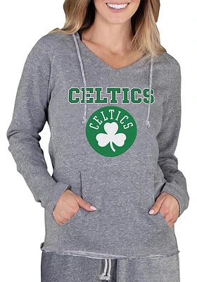 Concepts Sport Boston Celtics Womens Grey Mainstream Terry Hooded Sweatshirt