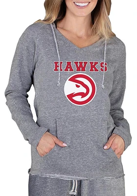 Concepts Sport Atlanta Hawks Womens Grey Mainstream Terry Hooded Sweatshirt