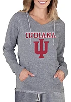 Concepts Sport Indiana Hoosiers Womens Grey Mainstream Terry Hooded Sweatshirt