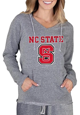 Concepts Sport NC State Wolfpack Womens Grey Mainstream Terry Hooded Sweatshirt