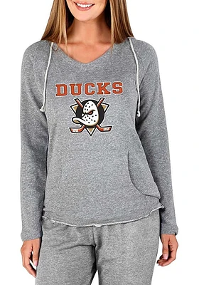 Concepts Sport Anaheim Ducks Womens Grey Mainstream Terry Hooded Sweatshirt