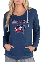 Concepts Sport Columbus Blue Jackets Womens Navy Mainstream Terry Hooded Sweatshirt