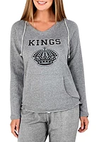 Concepts Sport Los Angeles Kings Womens Grey Mainstream Terry Hooded Sweatshirt