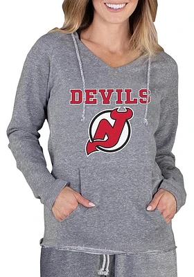 Concepts Sport New Jersey Devils Womens Grey Mainstream Terry Hooded Sweatshirt