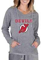 Concepts Sport New Jersey Devils Womens Grey Mainstream Terry Hooded Sweatshirt