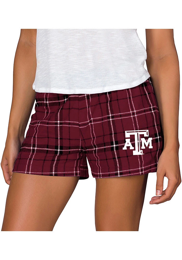 Concepts Sport Texas A&M Aggies Womens Black Ultimate Flannel Shorts