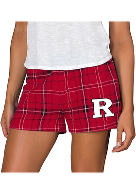 Womens Rutgers Scarlet Knights Black Concepts Sport Ultimate Flannel Shorts