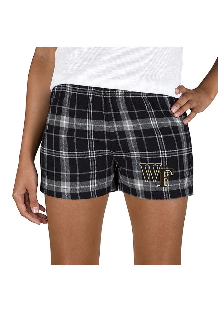 Concepts Sport Wake Forest Demon Deacons Womens Grey Ultimate Flannel Shorts