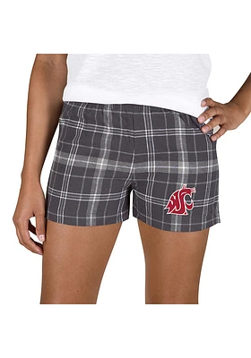 Concepts Sport Washington State Cougars Womens Grey Ultimate Flannel Shorts