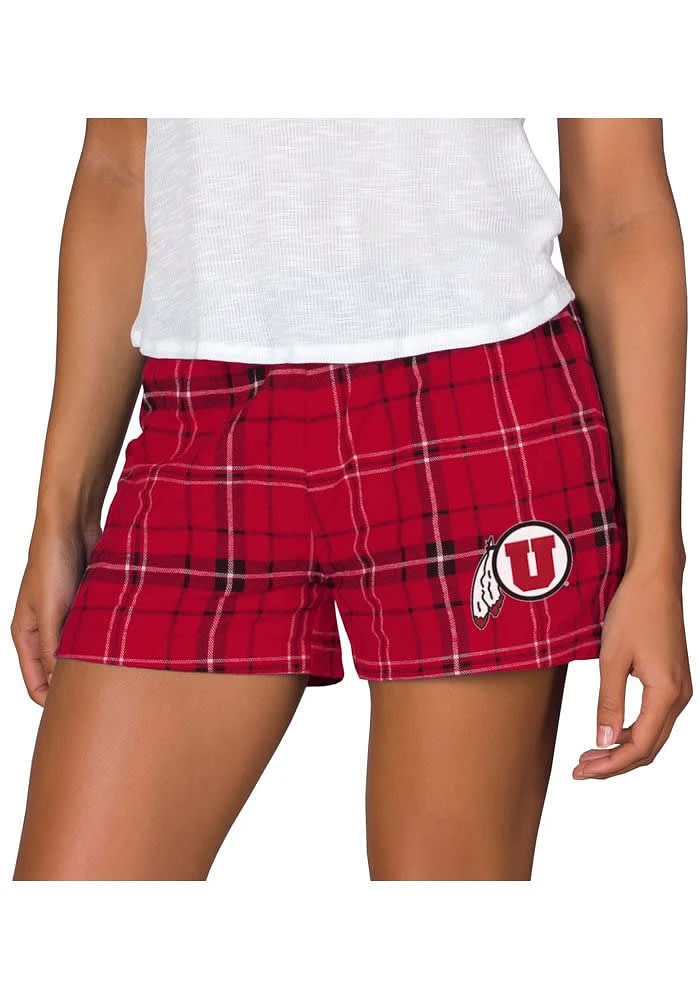 Concepts Sport Utah Utes Womens Black Ultimate Flannel Shorts