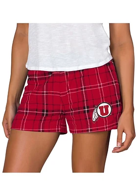Concepts Sport Utah Utes Womens Black Ultimate Flannel Shorts