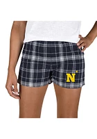 Concepts Sport Navy Midshipmen Womens Grey Ultimate Flannel Shorts