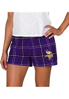 Concepts Sport Minnesota Vikings Womens Black Ultimate Flannel Shorts