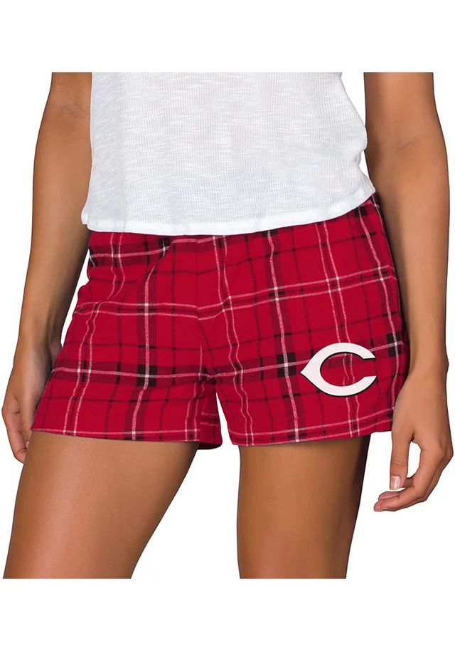 Concepts Sport Cincinnati Reds Womens Black Ultimate Flannel Shorts