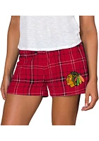 Concepts Sport Chicago Blackhawks Womens Black Ultimate Flannel Shorts