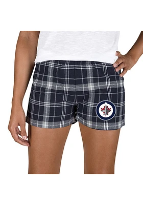 Concepts Sport Winnipeg Jets Womens Grey Ultimate Flannel Shorts