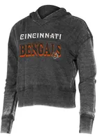 Cincinnati Bengals Womens Charcoal Resurgence Hooded Sweatshirt