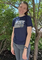 Philadelphia Union Womens Navy Blue Marathon Short Sleeve T-Shirt