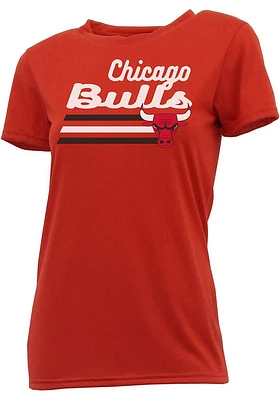Chicago Bulls Womens Red Marathon Short Sleeve T-Shirt