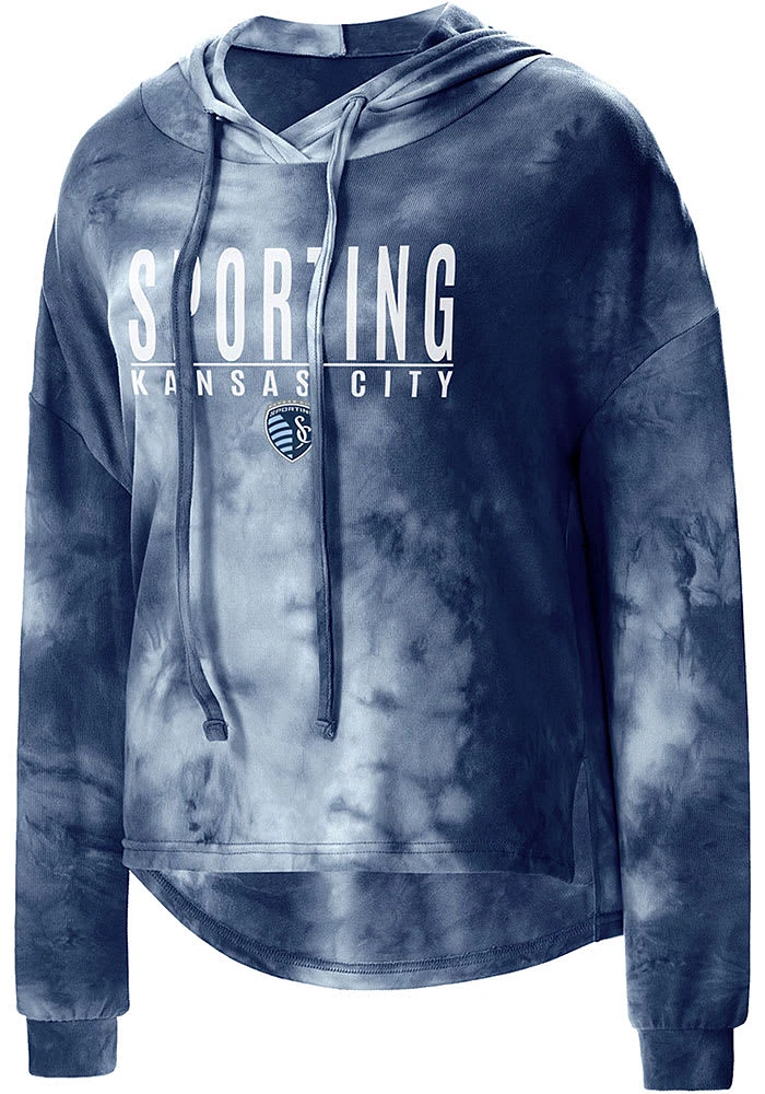 Sporting Kansas City Womens Navy Blue Composite Hooded Sweatshirt