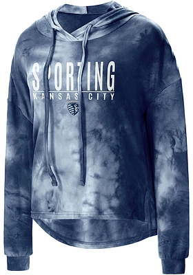 Sporting Kansas City Womens Navy Blue Composite Hooded Sweatshirt