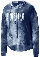 Sporting Kansas City Womens Navy Blue Composite Hooded Sweatshirt