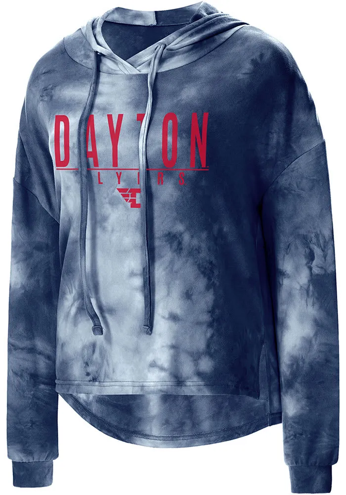 Dayton Flyers Womens Navy Blue Spaced Composite Hooded Sweatshirt