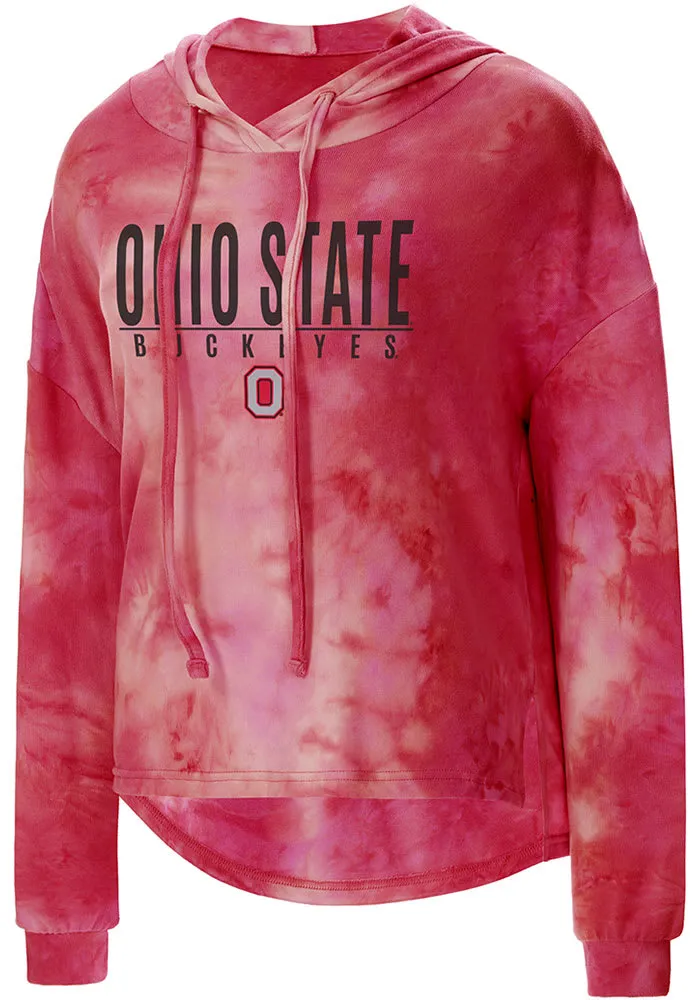 Ohio State Buckeyes Womens Red Composite Style Hooded Sweatshirt