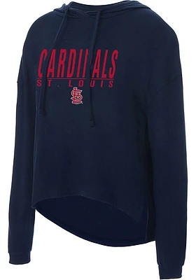 St Louis Cardinals Womens Navy Blue Composite Style Hooded Sweatshirt