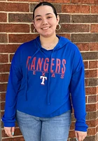 Concepts Sport Texas Rangers Womens Blue Composite Style Hooded Sweatshirt