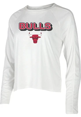 Concepts Sport Chicago Bulls Womens White Gable Loungewear Sleep Shirt