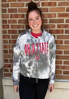 Ohio State Buckeyes Womens Charcoal Composite Detail Hooded Sweatshirt