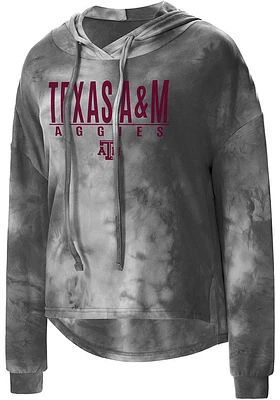 Texas A&M Aggies Womens Charcoal Composite Design Hooded Sweatshirt