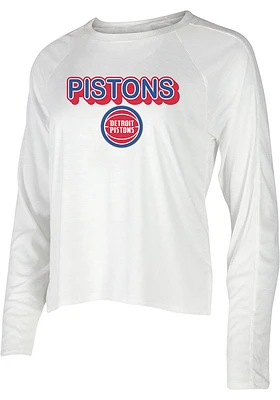 Concepts Sport Detroit Pistons Womens White Gable Loungewear Sleep Shirt