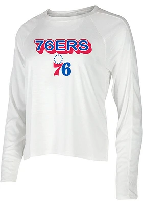 Concepts Sport Philadelphia 76ers Womens White Gable Loungewear Sleep Shirt