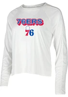 Concepts Sport Philadelphia 76ers Womens White Gable Loungewear Sleep Shirt