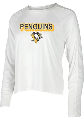 Concepts Sport Pittsburgh Penguins Womens White Gable Loungewear Sleep Shirt