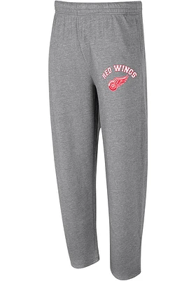 Detroit Red Wings Mens Grey Mainstream Logo Fashion Sweatpants