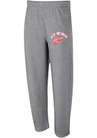 Detroit Red Wings Mens Grey Mainstream Logo Fashion Sweatpants