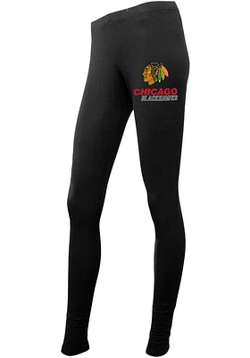 Concepts Sport Chicago Blackhawks Womens Black Fraction Pants