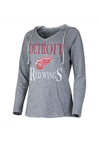 Detroit Red Wings Womens Grey Mainstream Hooded Sweatshirt